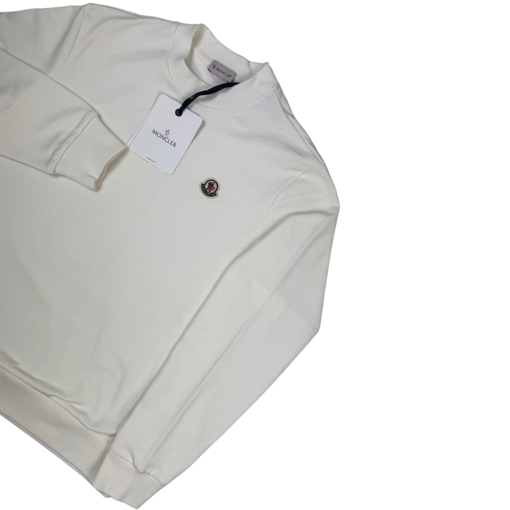 Sudadera cuello redondo Moncler blanco - talla M