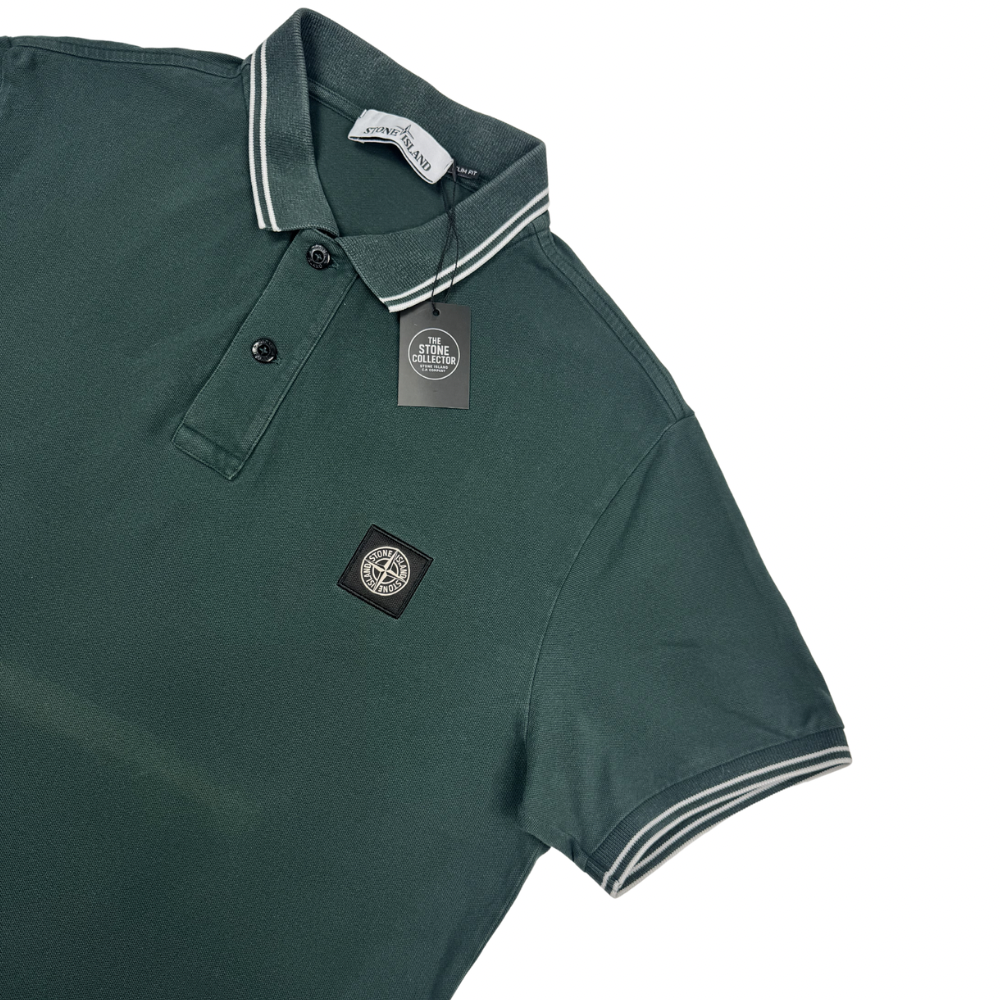 Polo Stone Island Verde Oscuro Manga corta - talla XL