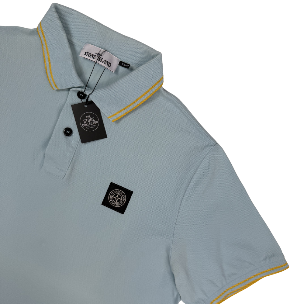 Polo Stone Island celeste manga corta - talla XL