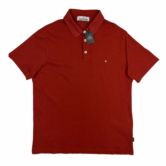 Polo Stone Island Stelina rojo manga corta - talla 2XL