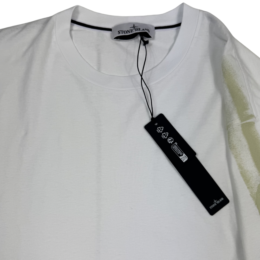 Camiseta Stone Island blanca manga corta - talla XL