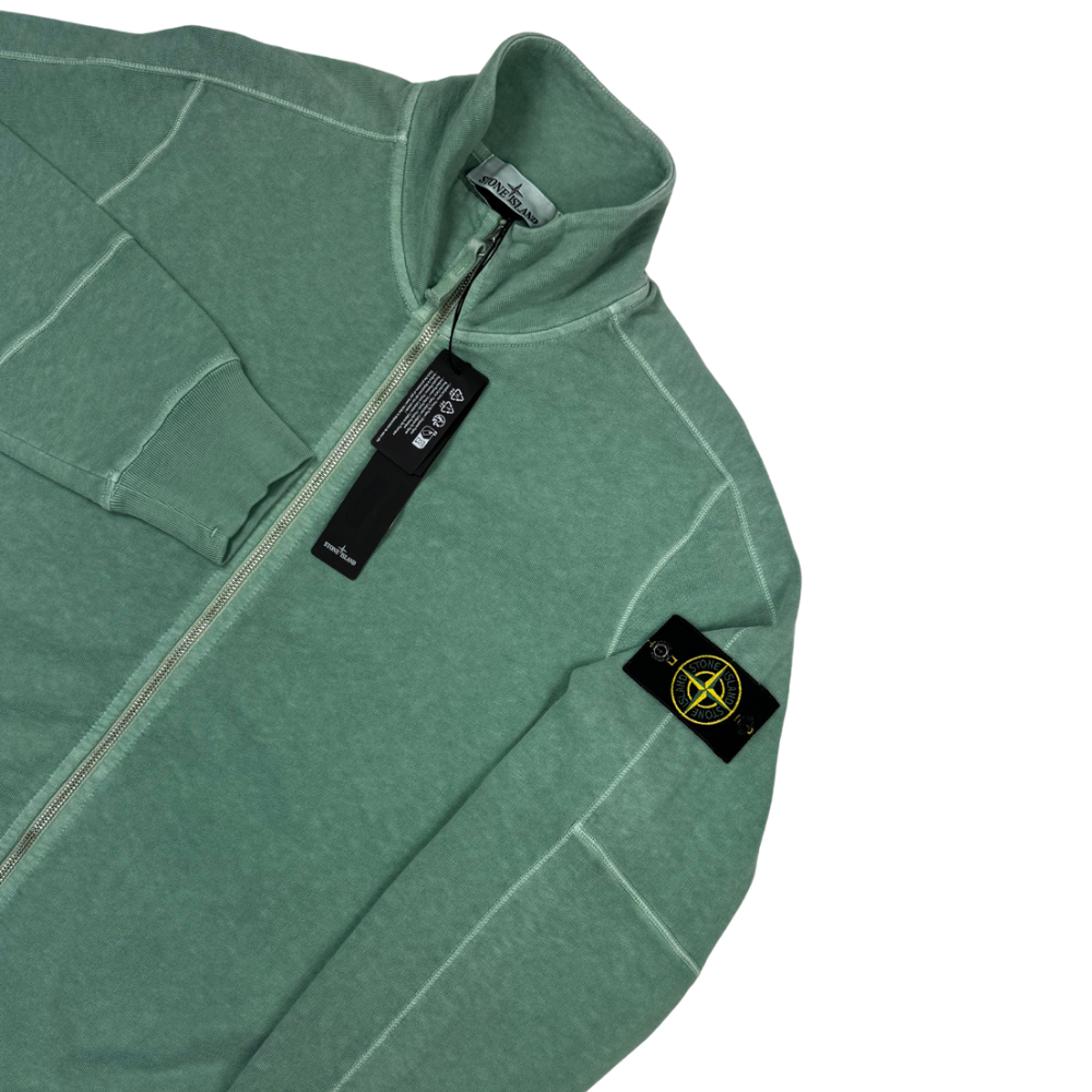 Sudadera con cremallera Stone Island verde agua - talla M/L