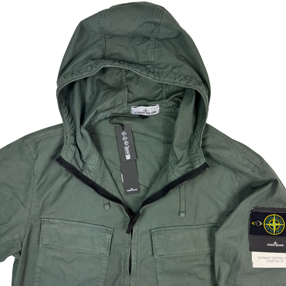 Chaqueta Stone Island Supima Cotton Twill Stretch-TC verde militar - talla L