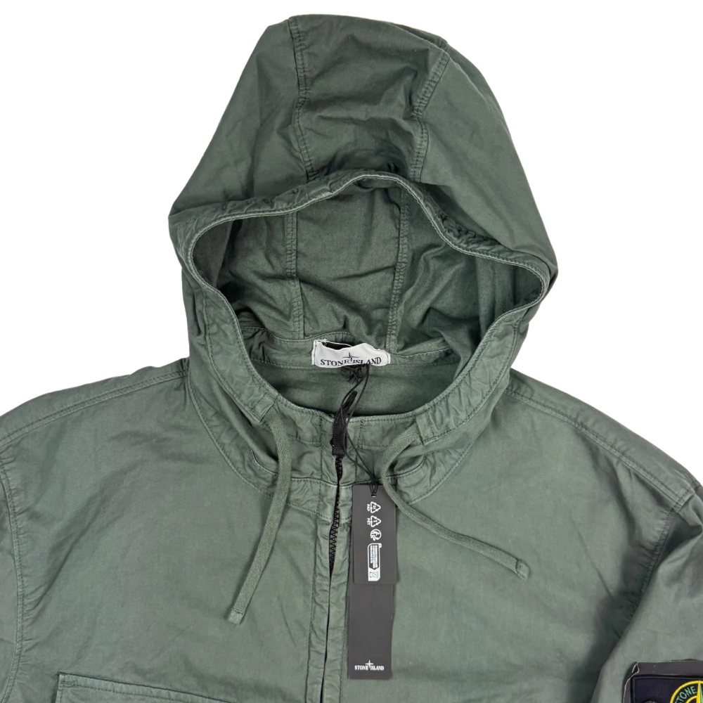 Chaqueta Stone Island Supima Cotton Twill Stretch-TC Verde militar - talla 2XL