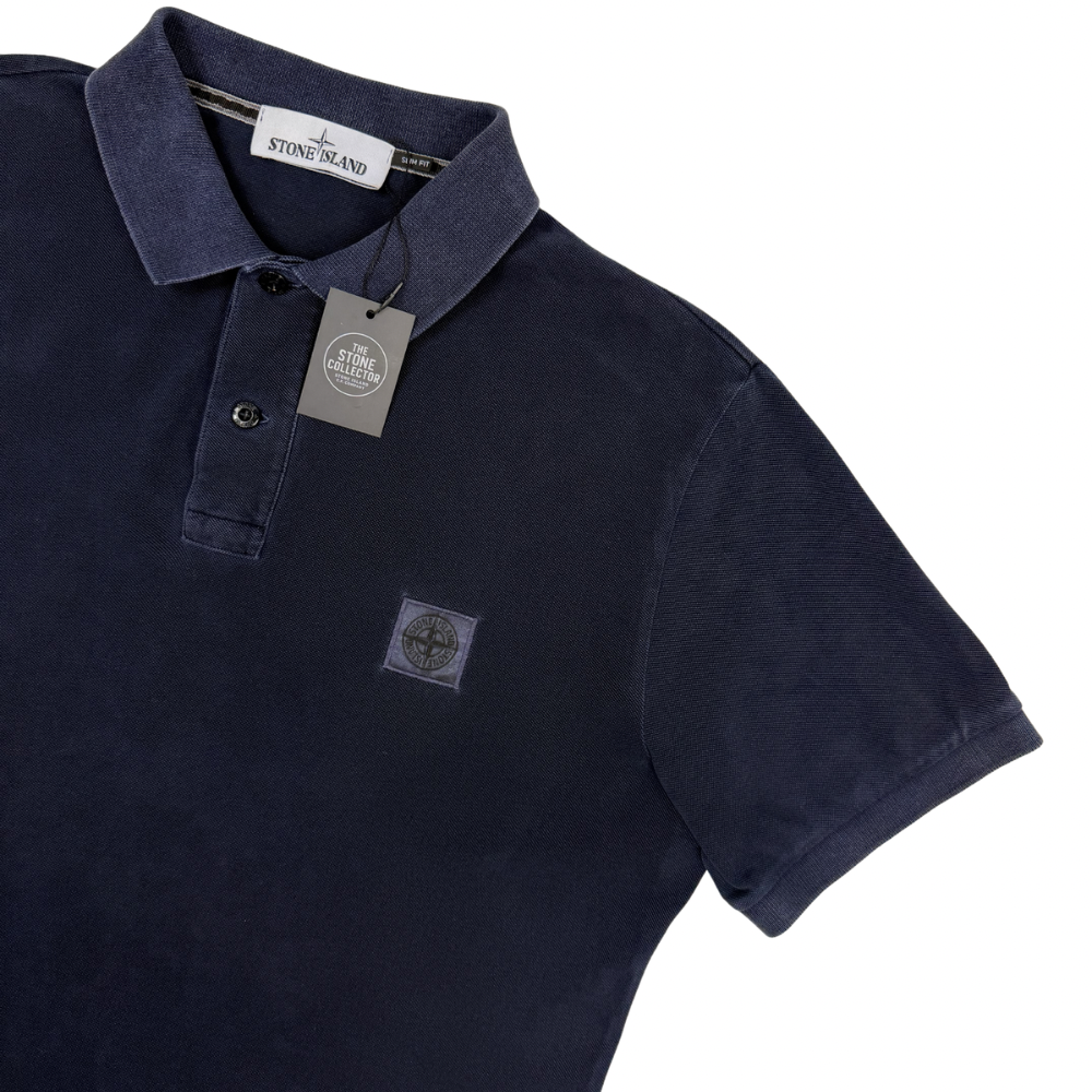 Polo Stone Island Azul Marino manga corta - talla XL