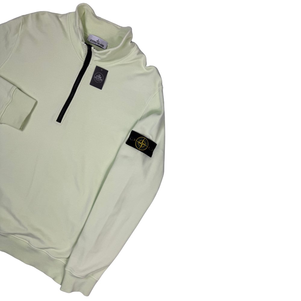 Sudadera Half-Zip Stone Island Verde lima - talla 2XL