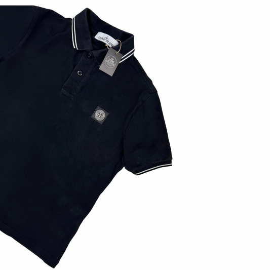 Polo Stone Island Negro  manga corta - talla M