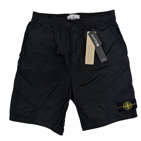 Pantalón Cargo Corto Stone Island Nylon Metal  negro- talla W/30 / W/31 / W/33