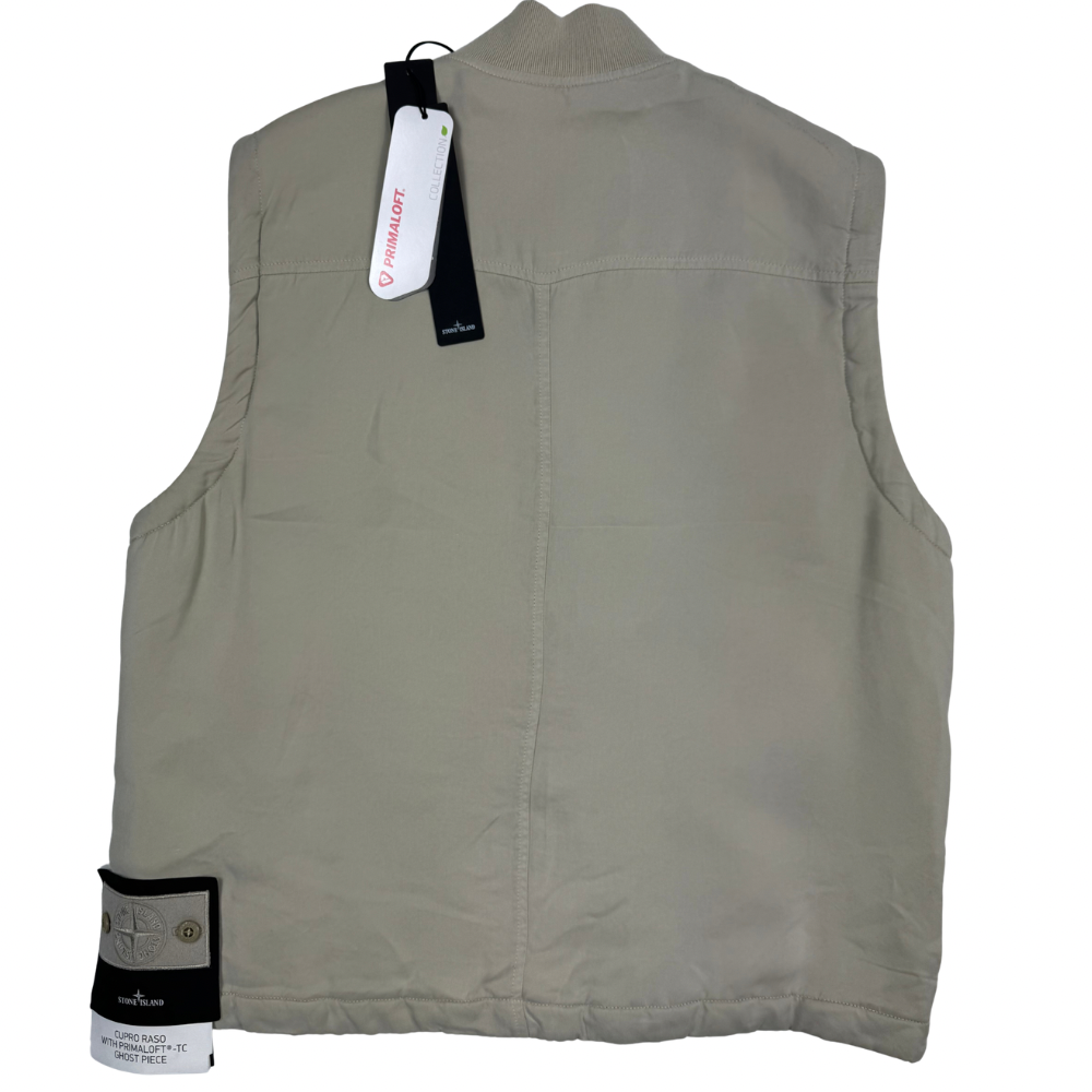 Chaqueta sin mangas Stone Island Cupro Raso With Primaloft-TC Ghost Piece beige - talla M