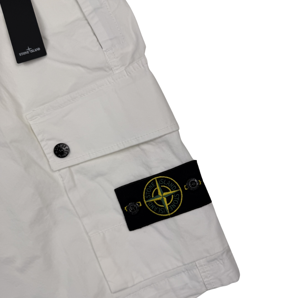 Pantalón Cargo Corto Stone Island Blanco - talla W/32 / W/34