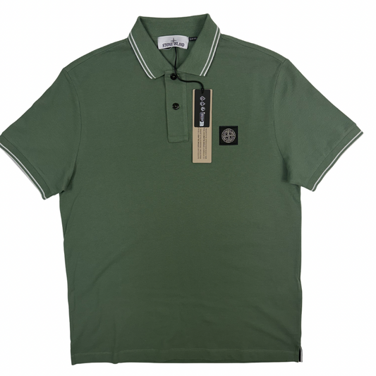 Polo Stone Island Verde manga corta - talla M