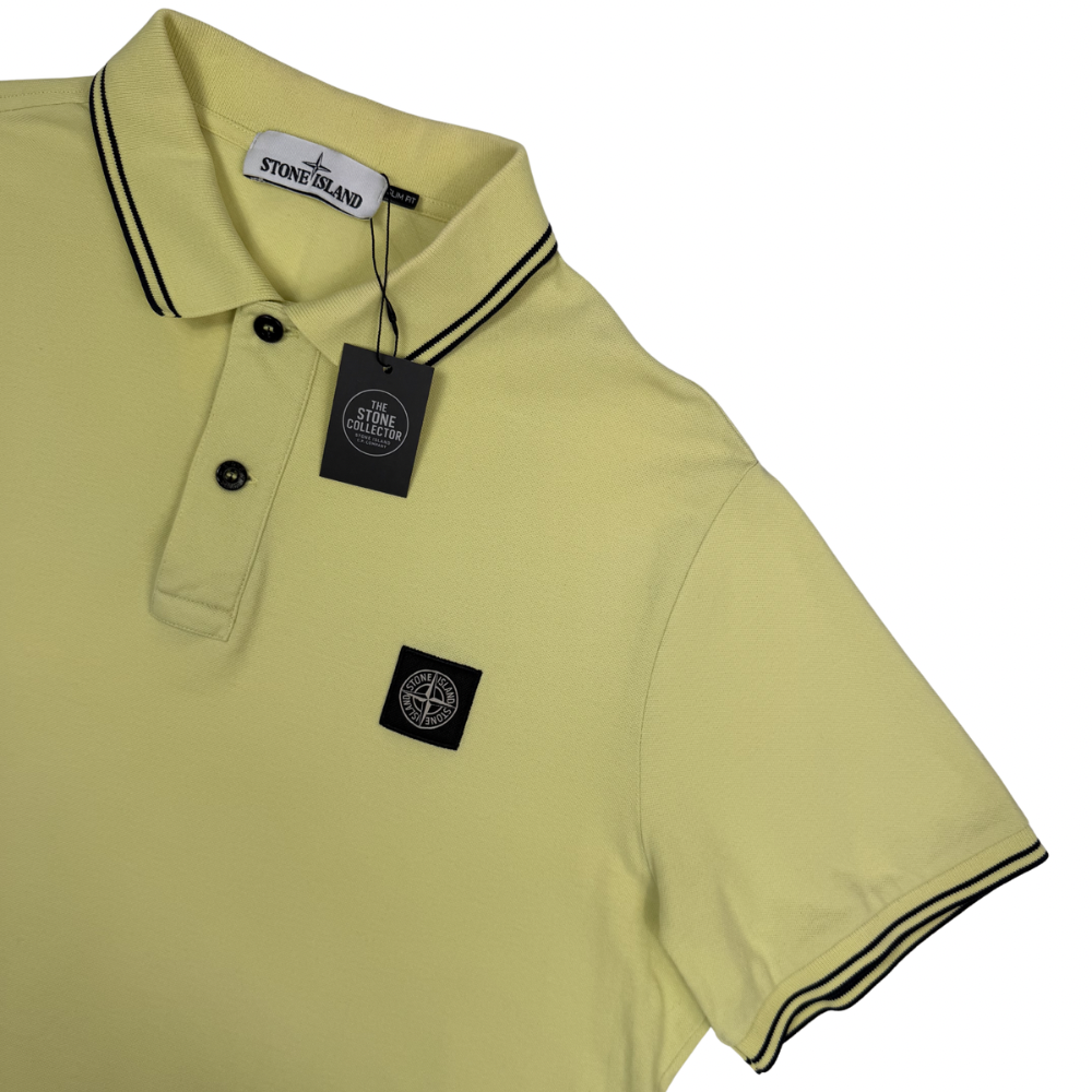 Polo Stone Island amarillo manga corta - talla 2XL