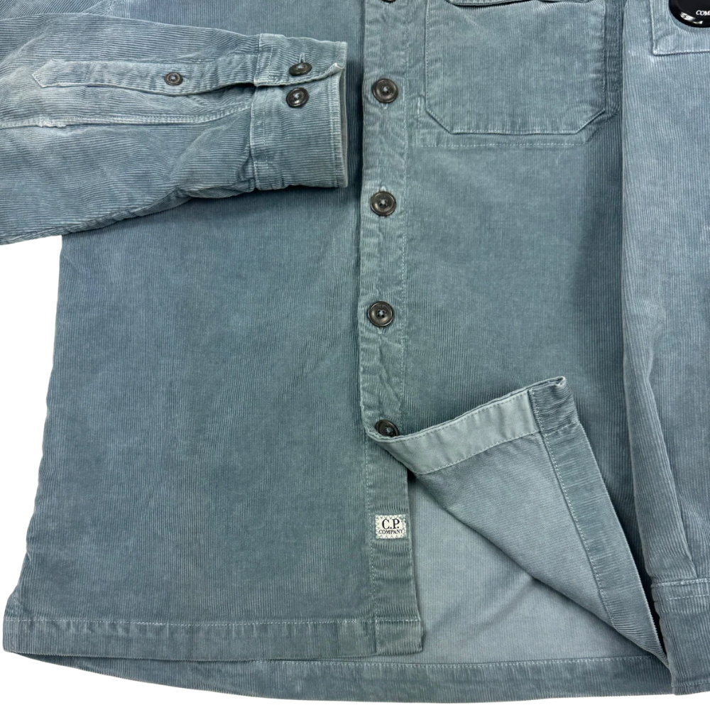 Sobrecamisa de pana C.P. Company azul grisáceo - talla S