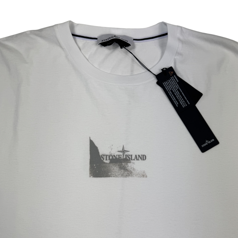 Camiseta Stone Island blanca manga corta - talla 2XL