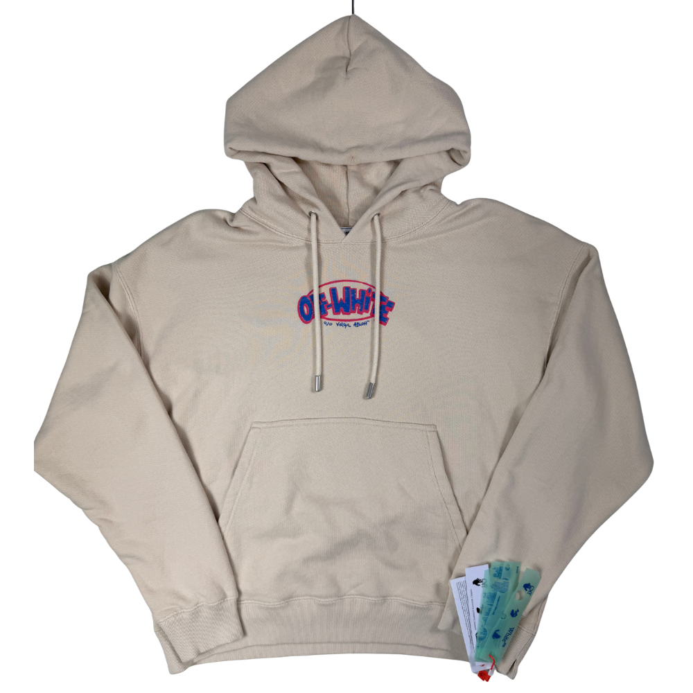 SUDADERA CON CAPUCHA OFF WHITE - tallas M, L, XL