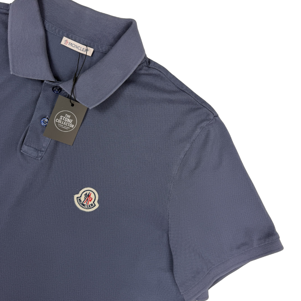 Polo moncler azul manga corta - talla M