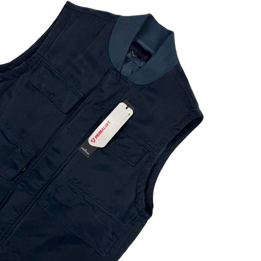 Chaqueta sin mangas Stone Island Cupro Raso With Primaloft-Tc Ghost Piece azul marino - talla S