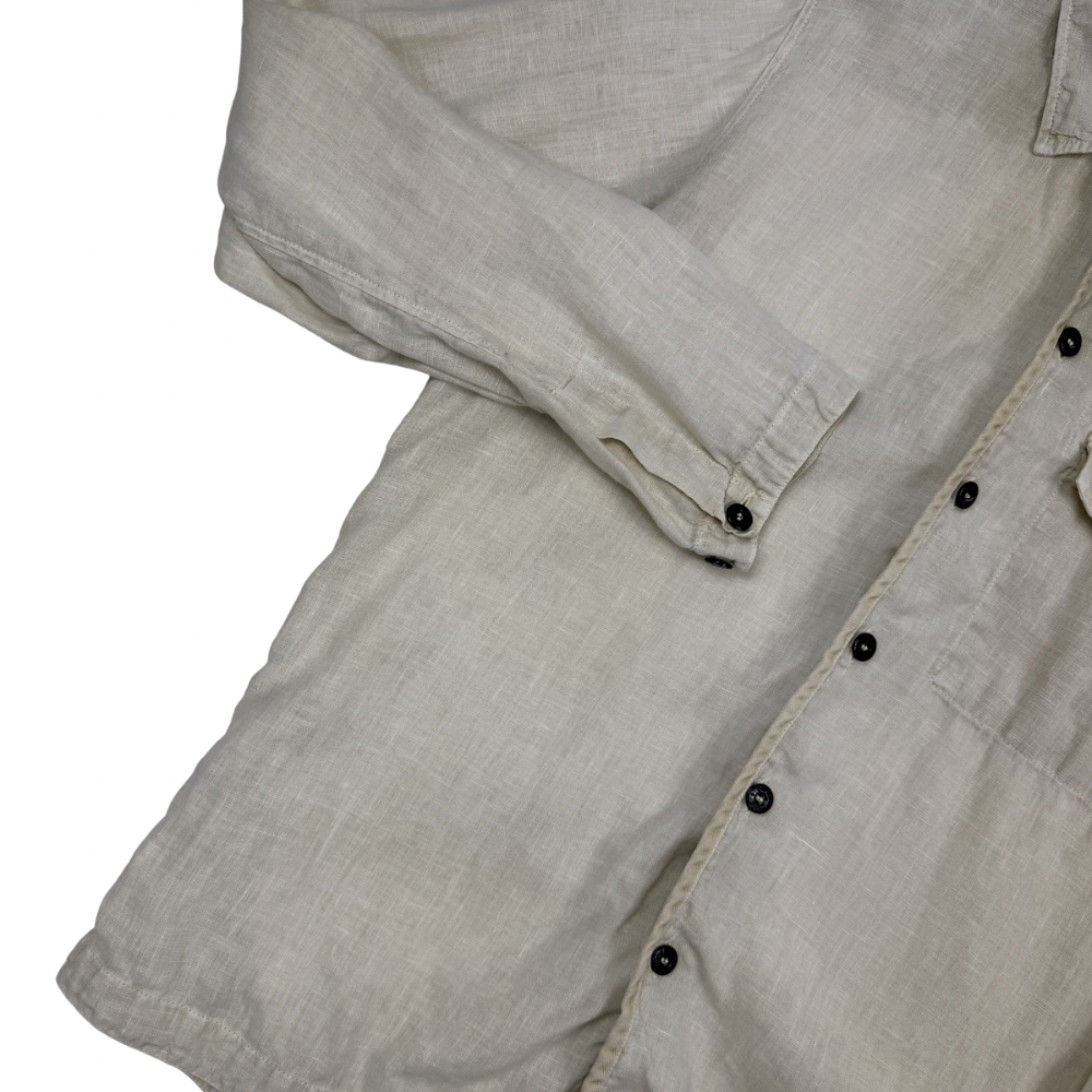 CAMISA MANGA LARGA DE LINO STONE ISLAND - talla M