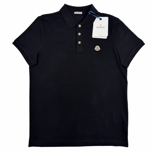Polo Moncler negro manga corta - talla L