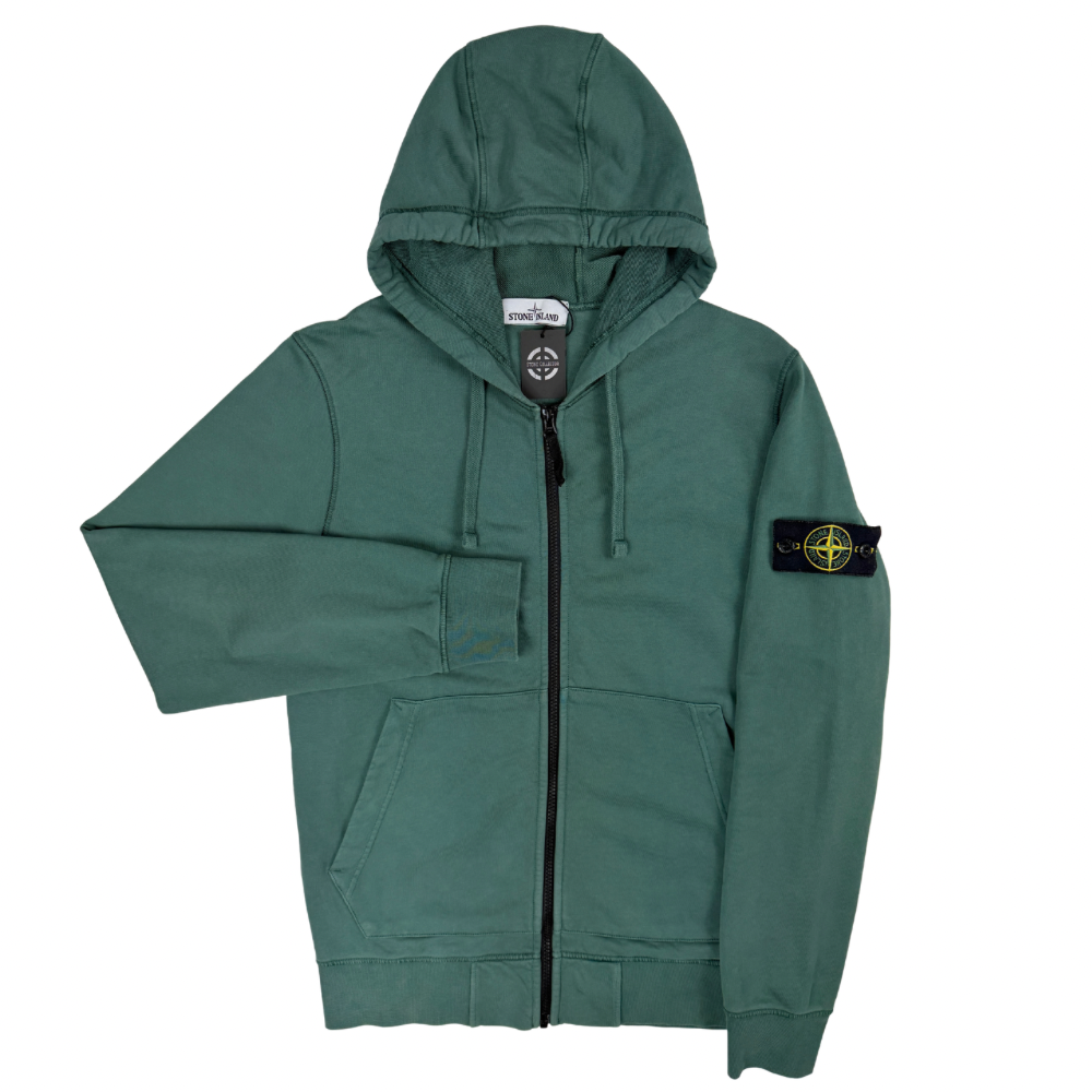 SUDADERA CON CREMALLERA Y CAPUCHA STONE ISLAND - talla M