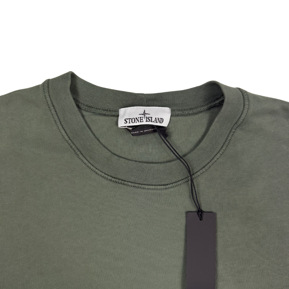 Sudadera Cuello Redondo Stone Island Verde Oscuro  - talla 3XL