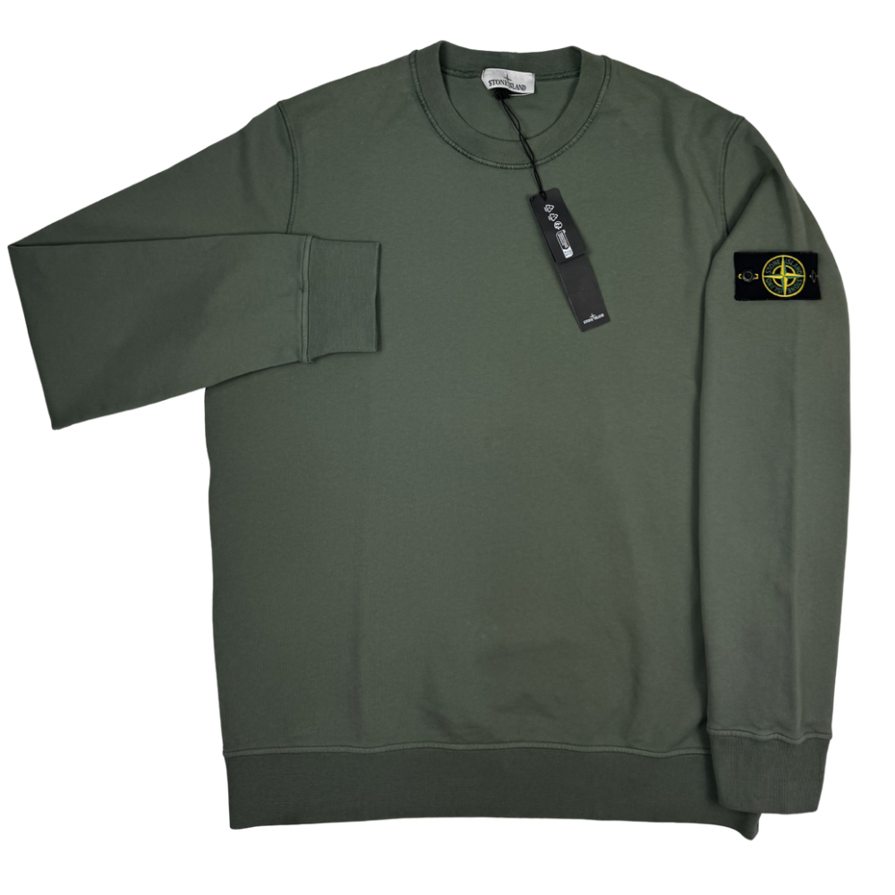Sudadera cuello redondo Stone Island verde - talla 2XL