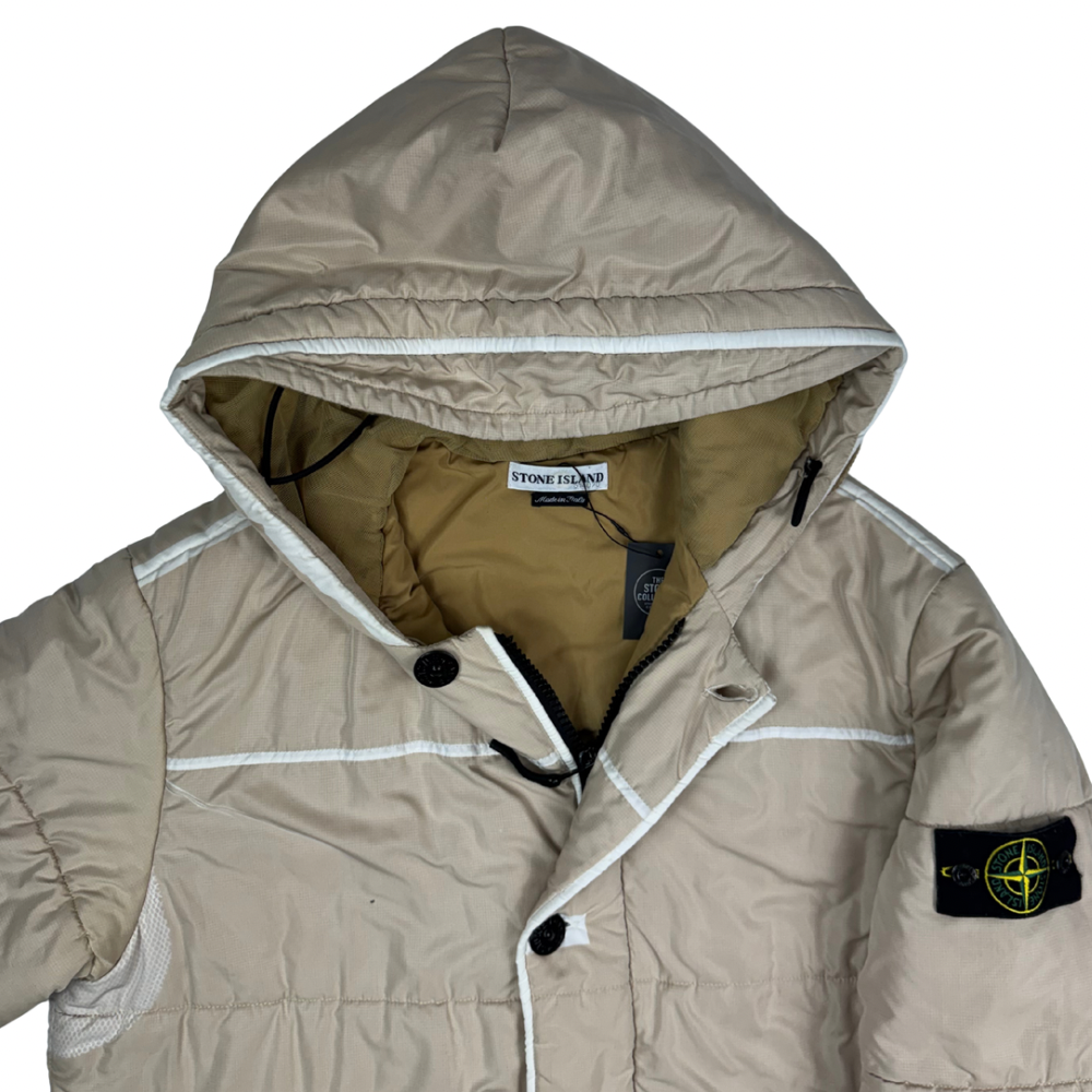 Abrigo Stone Island Parka Ripstop Crema - talla XL