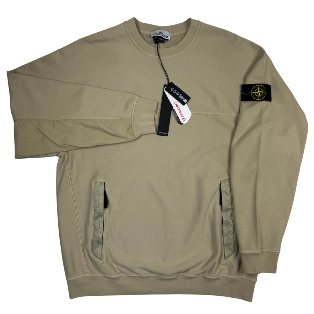 Sudadera cuello redondo Primaloft Stone Island camel claro - talla 2XL