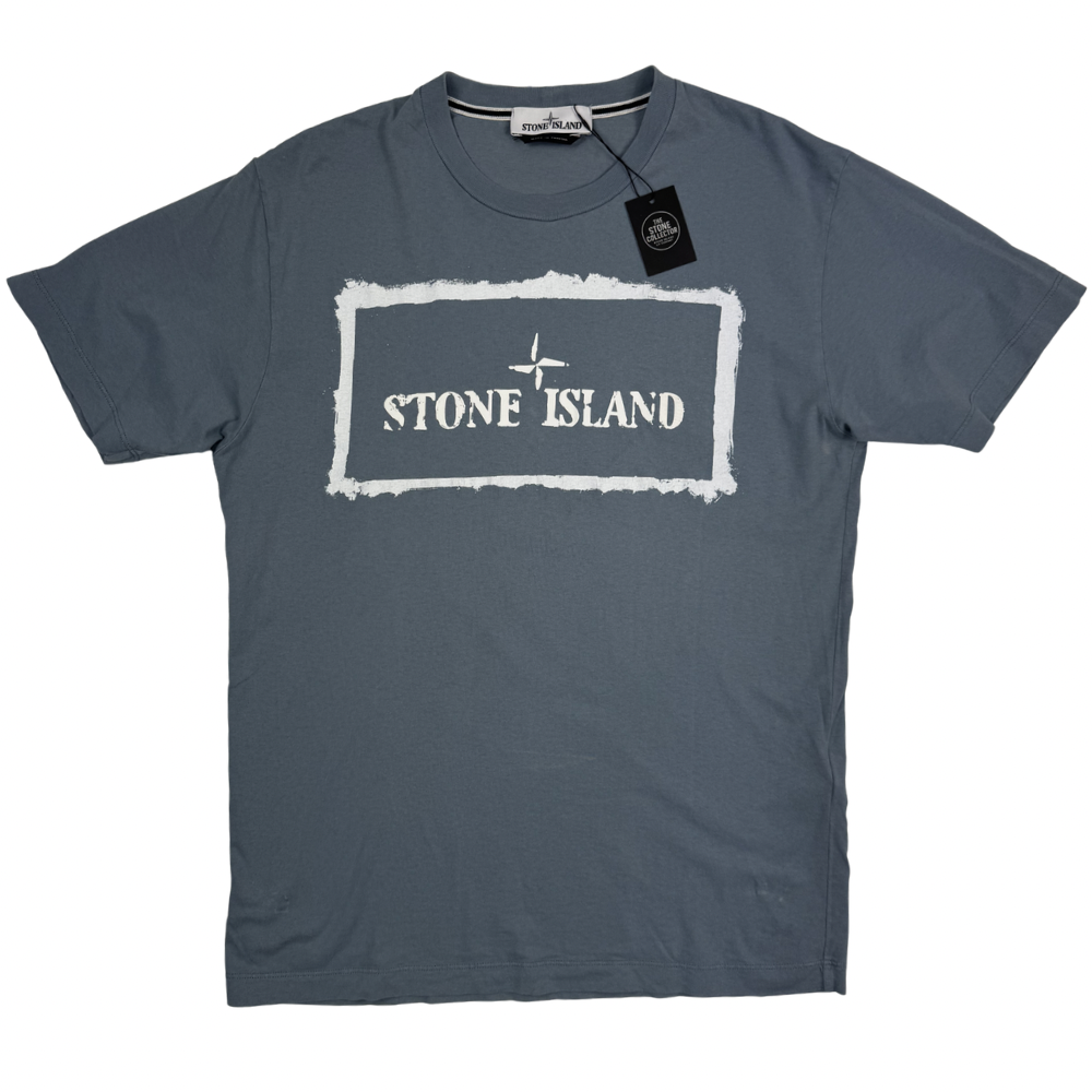 Camiseta Stone Island azul manga corta - talla M
