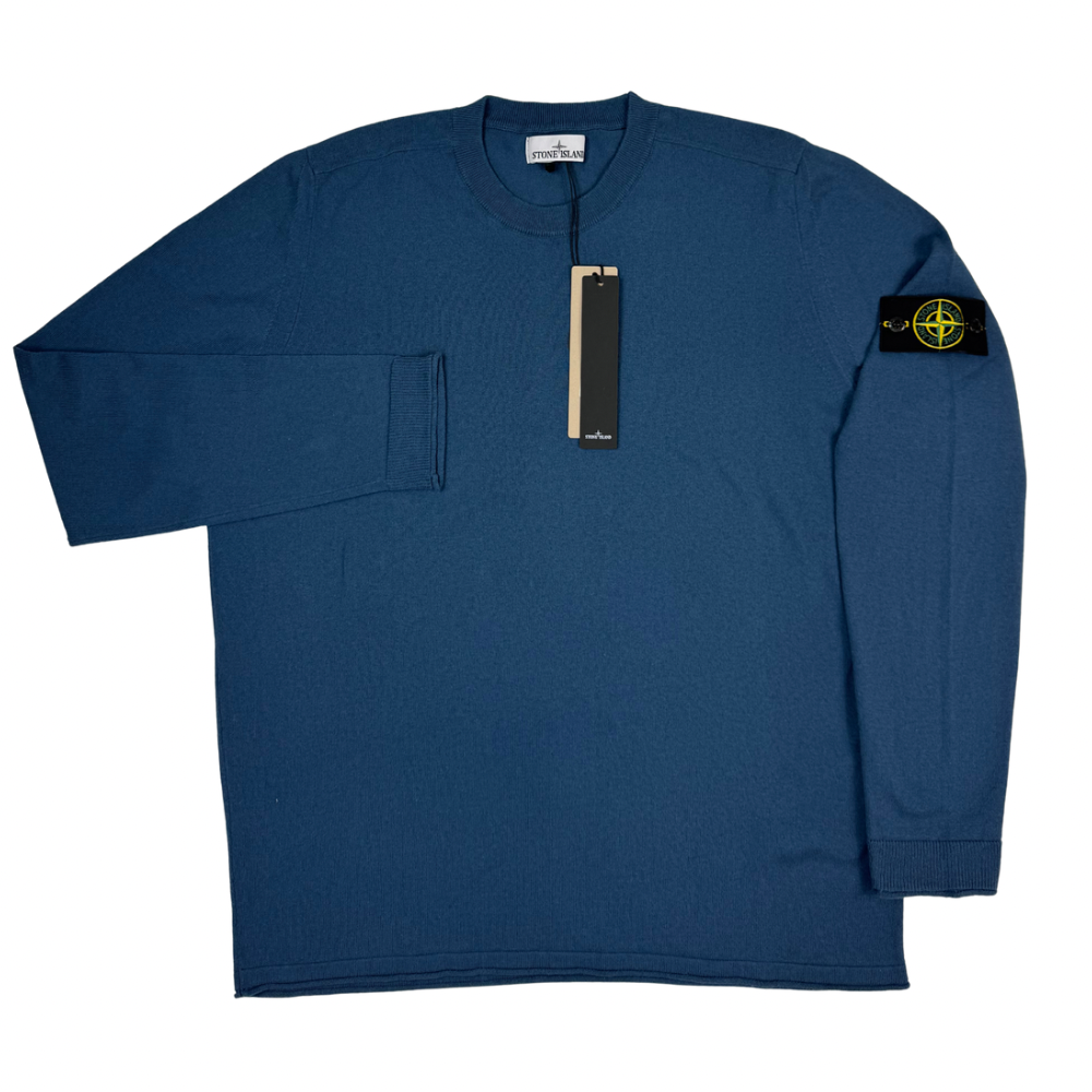 Jersey Stone Island cuello redondo azul petróleo - talla 2XL