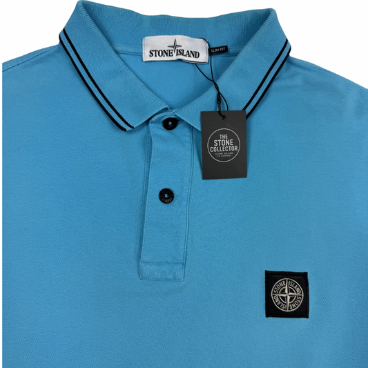 Polo Stone Island Azul Mangs corta - talla 2XL