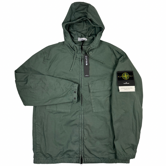 Chaqueta Stone Island Supima Cotton Twill Stretch-TC Verde militar - talla 2XL
