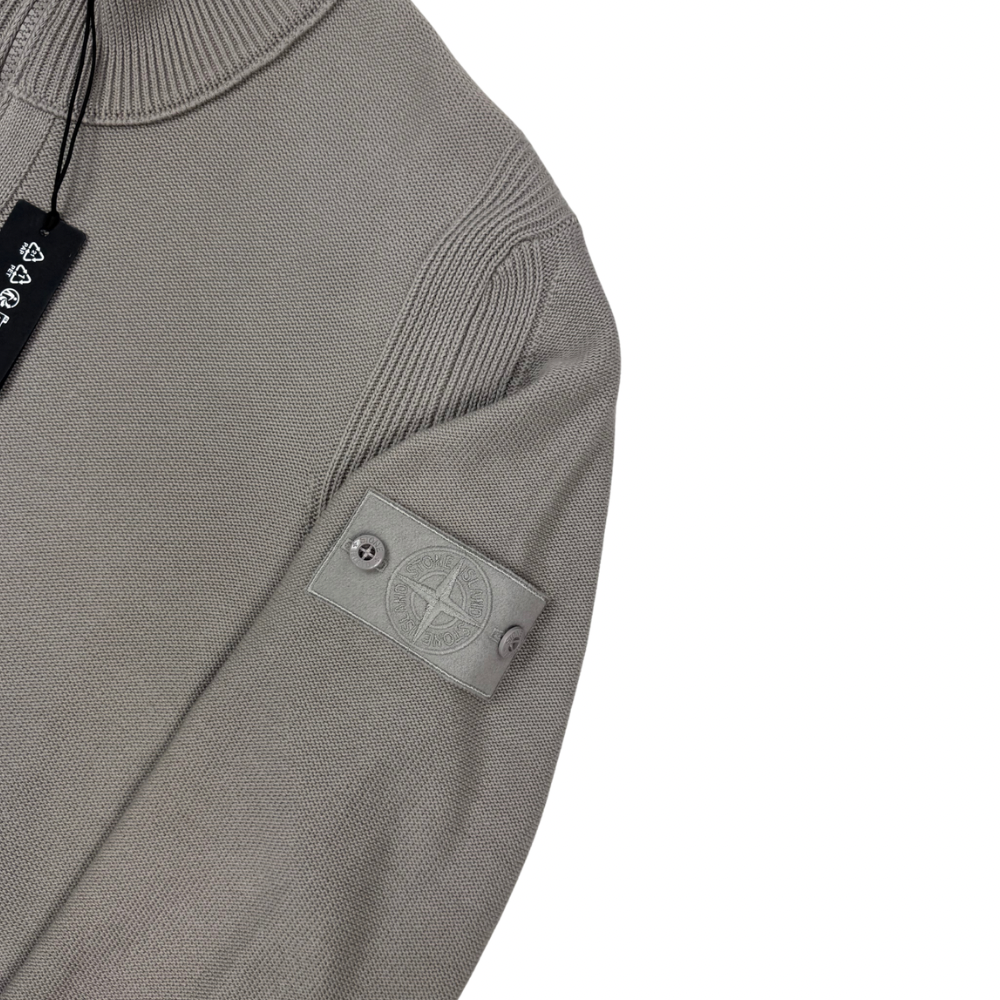 Jersey Stone Island con cremallera gris - talla XL