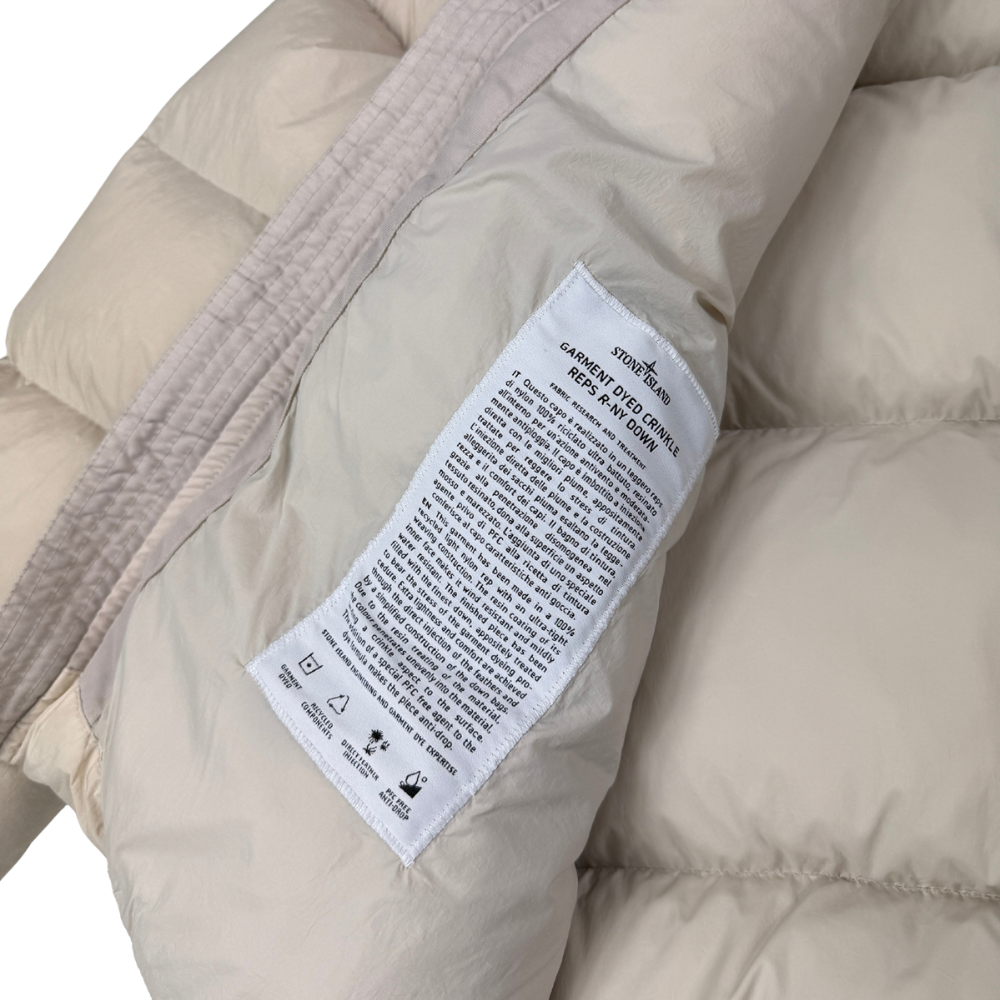 ABRIGO PLUMAS GARMENT DYED CRINKLE REPS R-NY DOWN STONE ISLAND - talla M