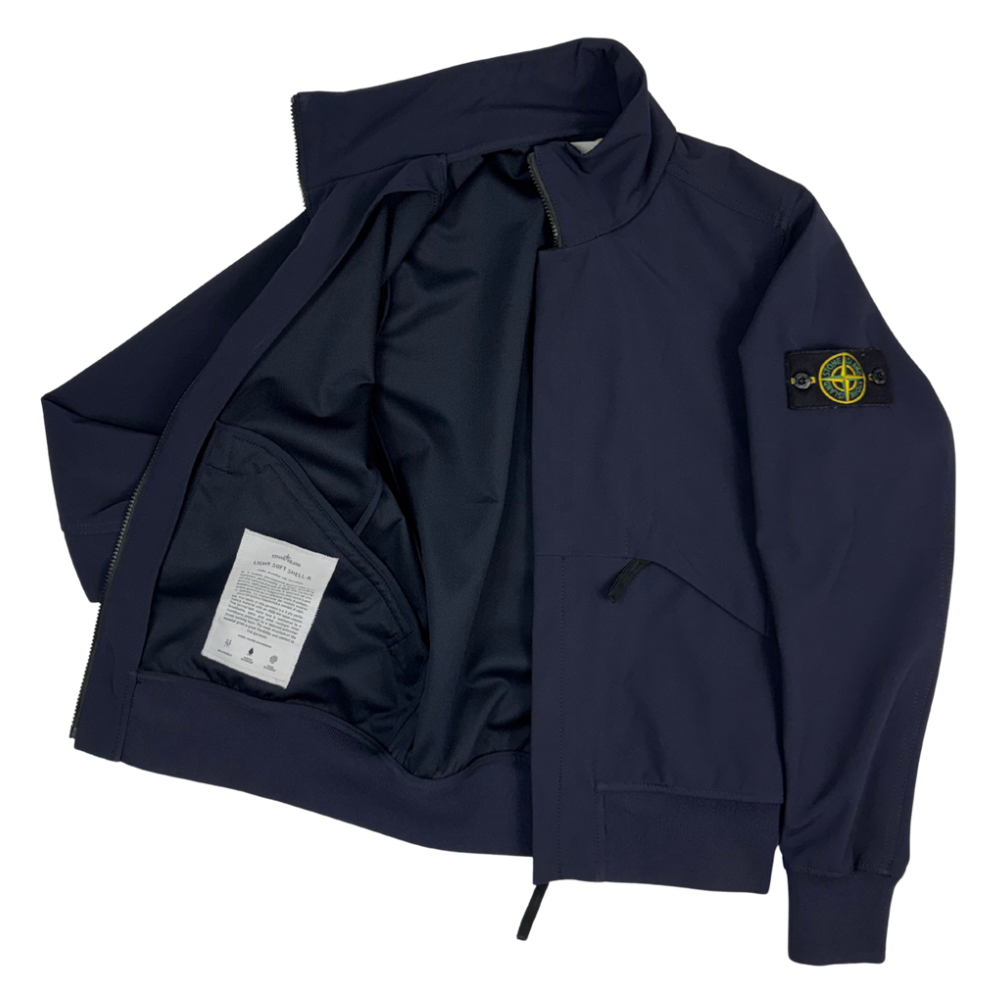 Chaqueta Stone Island Light Soft Shell-R azul marino - talla S