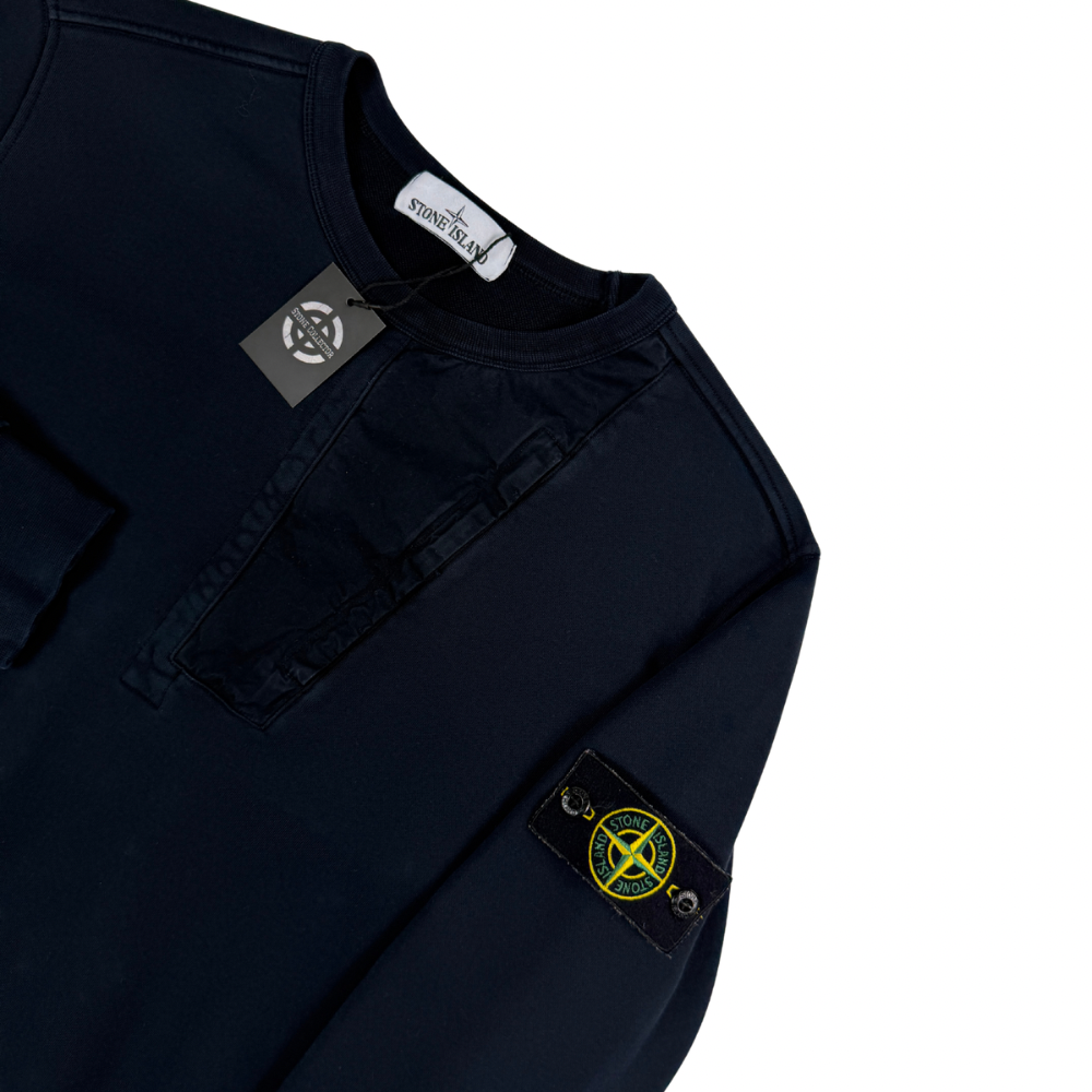 SUDADERA CUELLO REDONDO CON BOLSILLO STONE ISLAND - talla M
