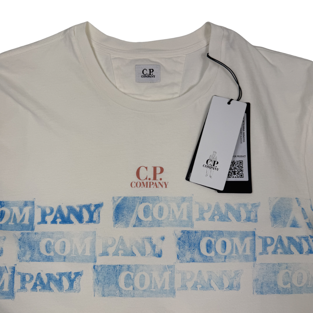 Camiseta C.P.Company blanco manga corta - talla L