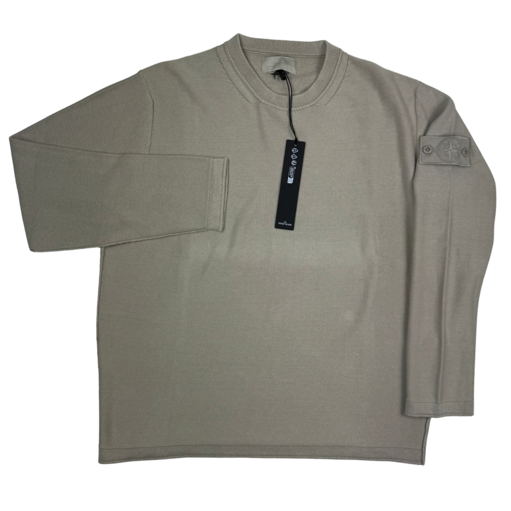 Jersey Stone Island Ghost cuello redondo arena - talla XL