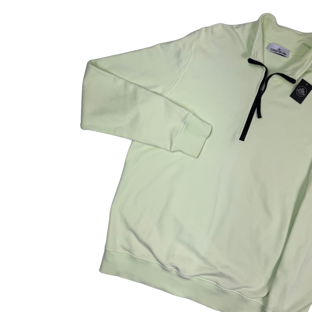 Sudadera Half-Zip Stone Island Verde lima - talla 2XL
