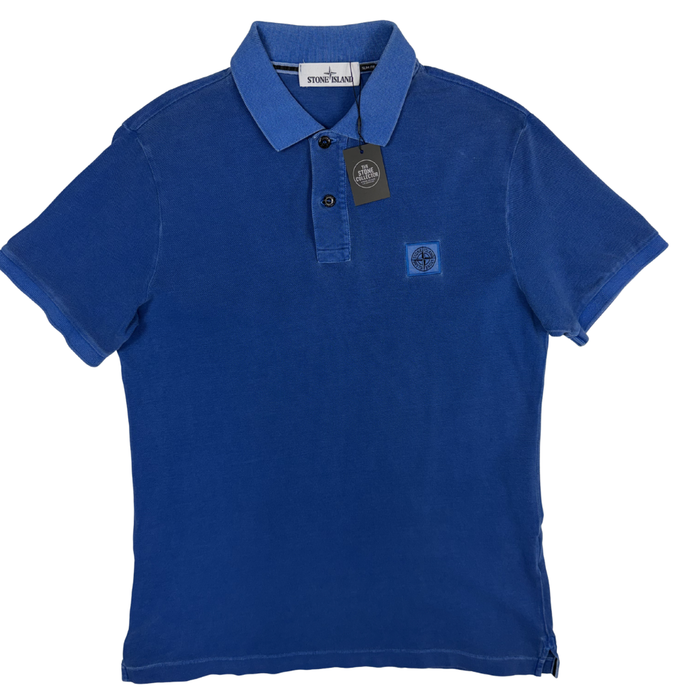 Polo Stone Island azul manga corta - talla L