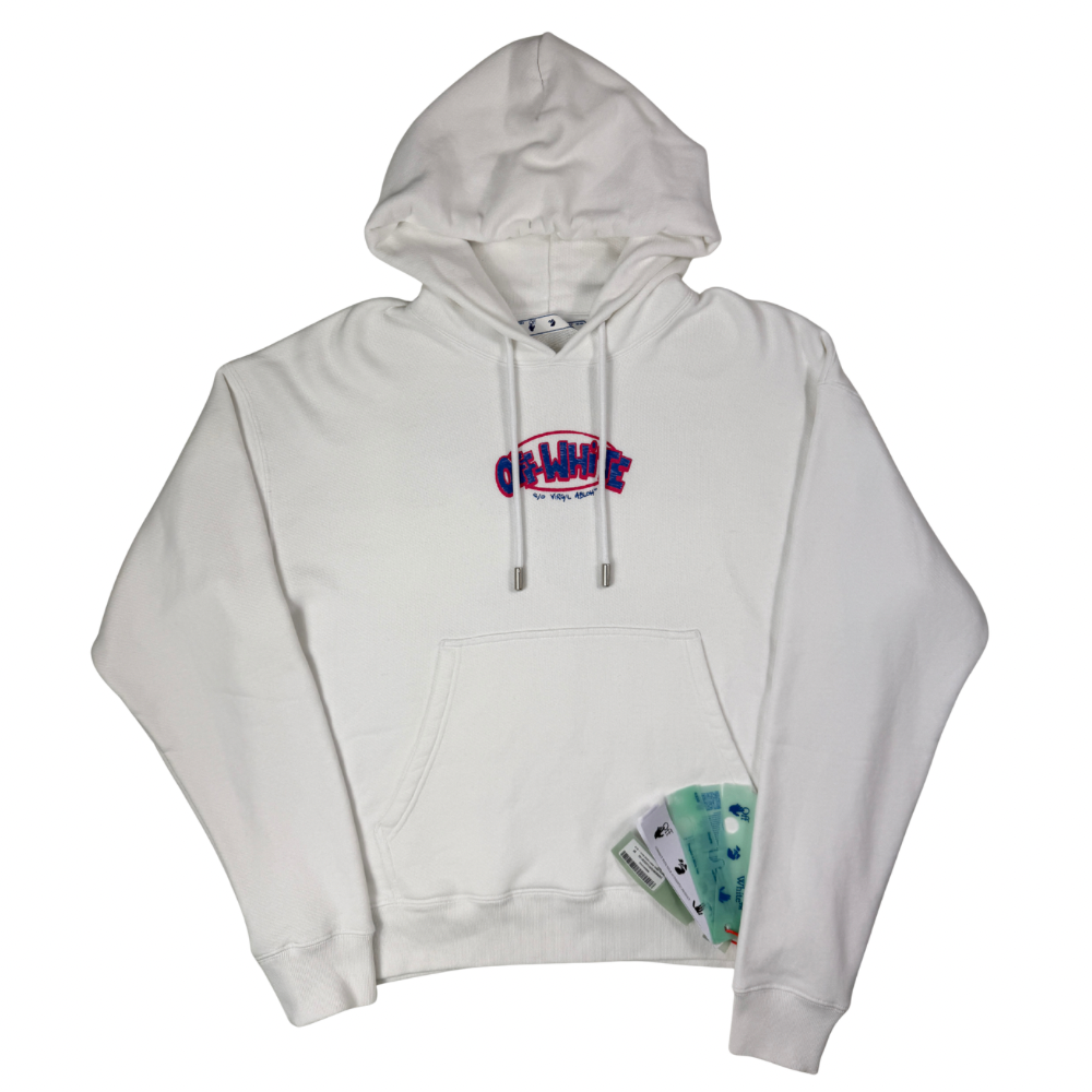 SUDADERA CON CAPUCHA BLANCA OFF WHITE - talla M L