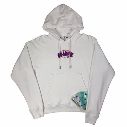 SUDADERA CON CAPUCHA BLANCA OFF WHITE - talla M L