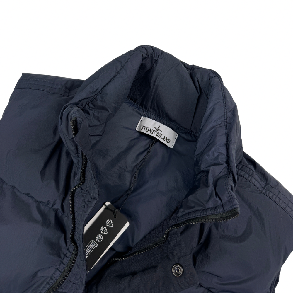 ABRIGO SIN MANGAS GARMENT DYED CRINKLE REPS R-NY DOWN STONE ISLAND - talla S