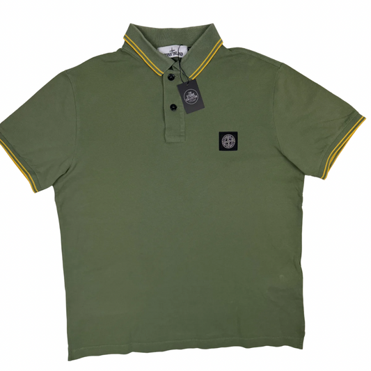 Polo Stone Island Verde manga corta - talla M