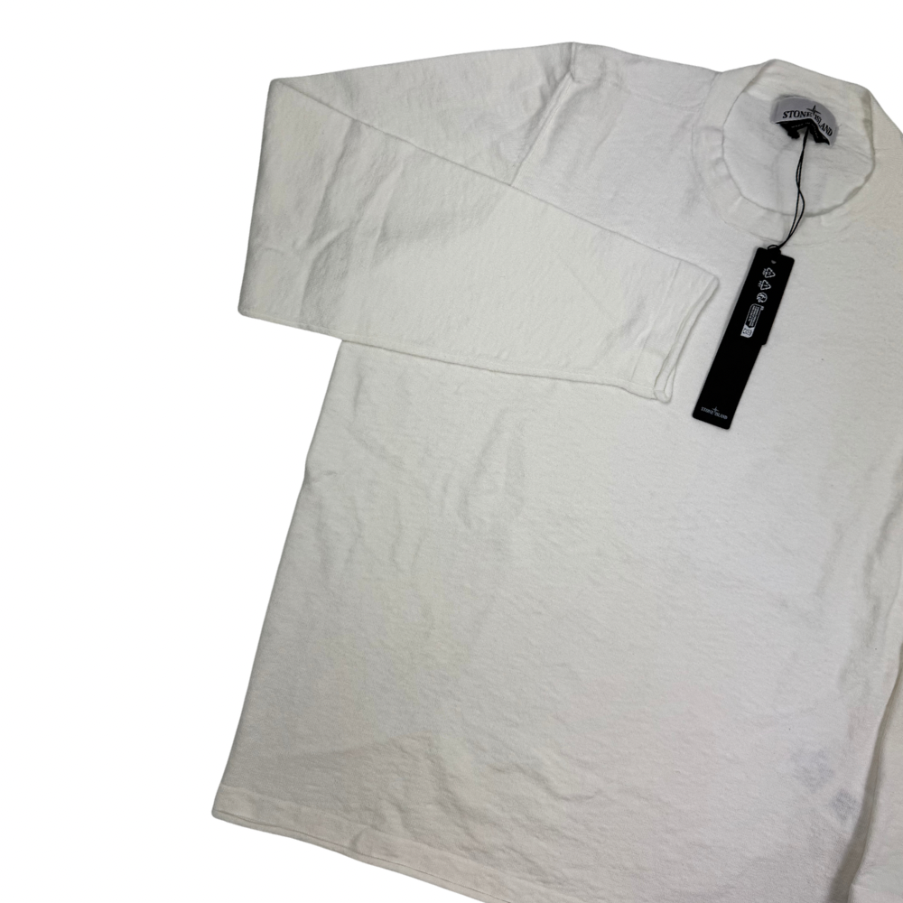 Jersey Stone Island cuello redondo blanco roto - talla 2XL