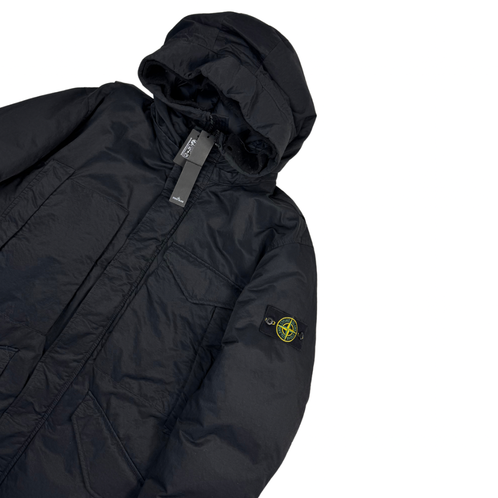 Abrigo Stone Island Opaque Nylon Twill Down-TC Negro - talla 2XL