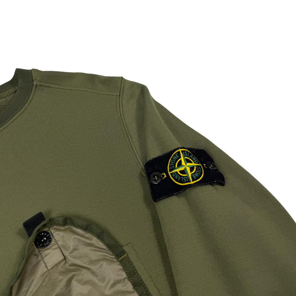 SUDADERA STONE ISLAND CUELLO REDONDO - talla M
