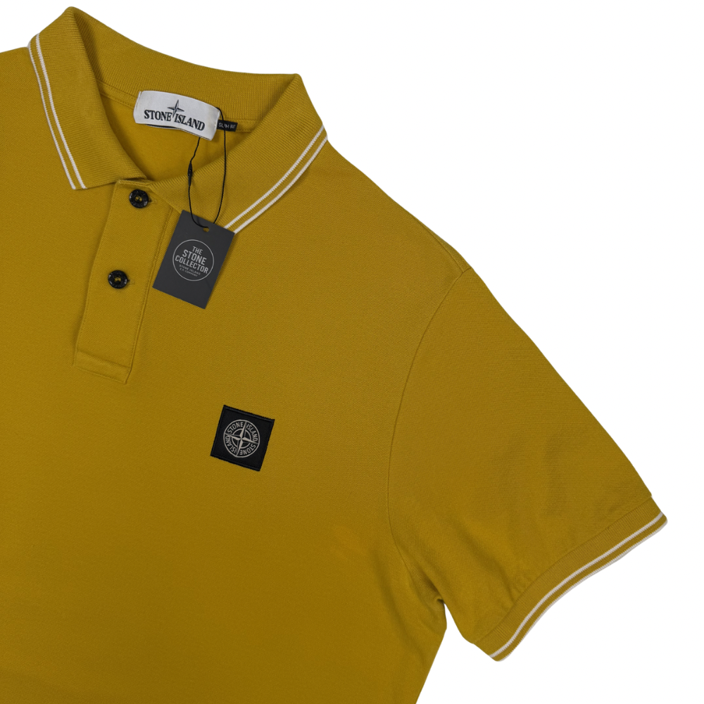 Polo Stone Island mostaza manga corta - talla 2XL
