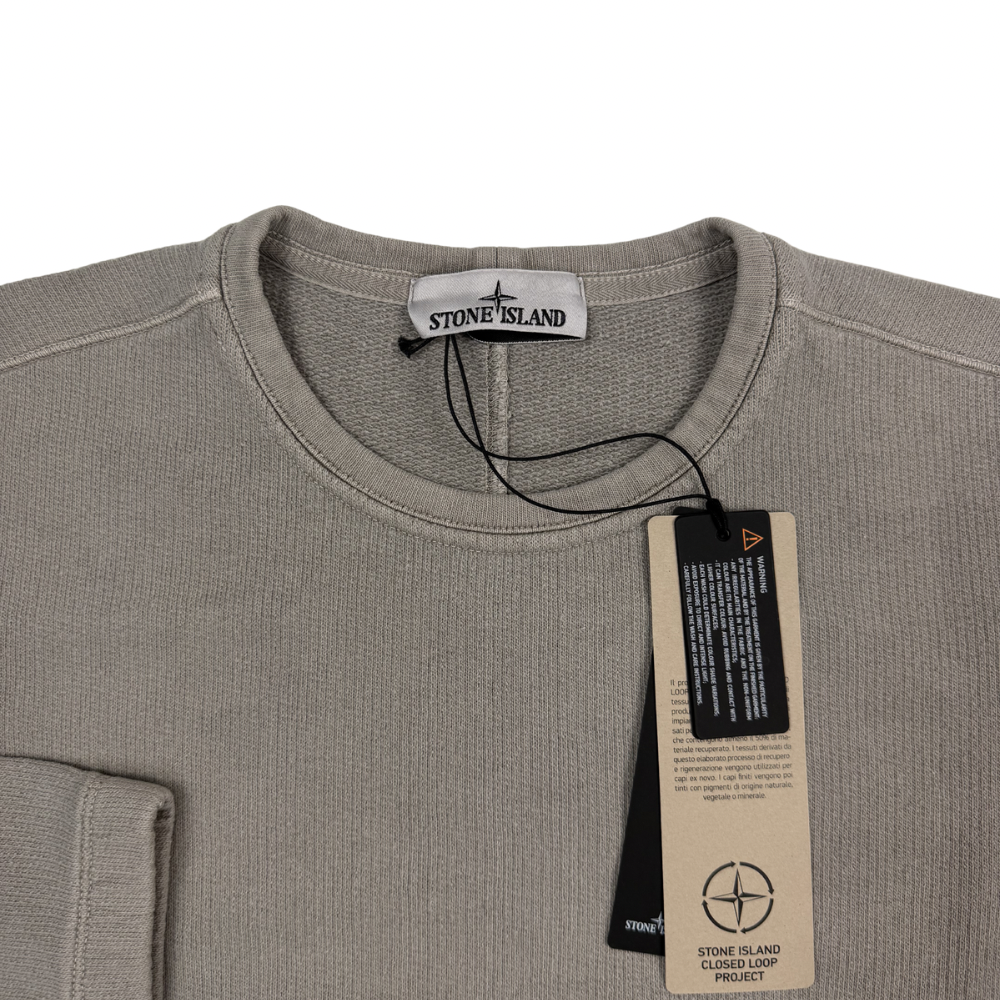Sudadera Cuello Redondo Stone Island Closed Loop Project Gris - talla S