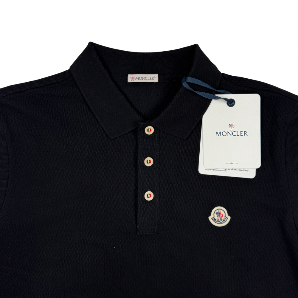 Polo Moncler negro manga corta - talla L
